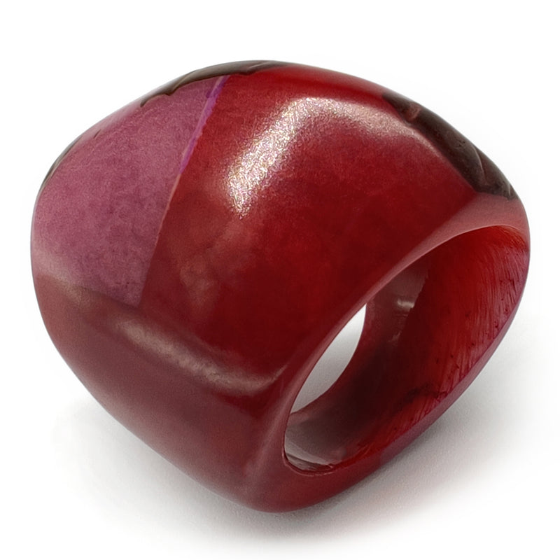 ANILLO GÉNESIS CURVO - Hecho a mano - Tagua (marfil vegetal)