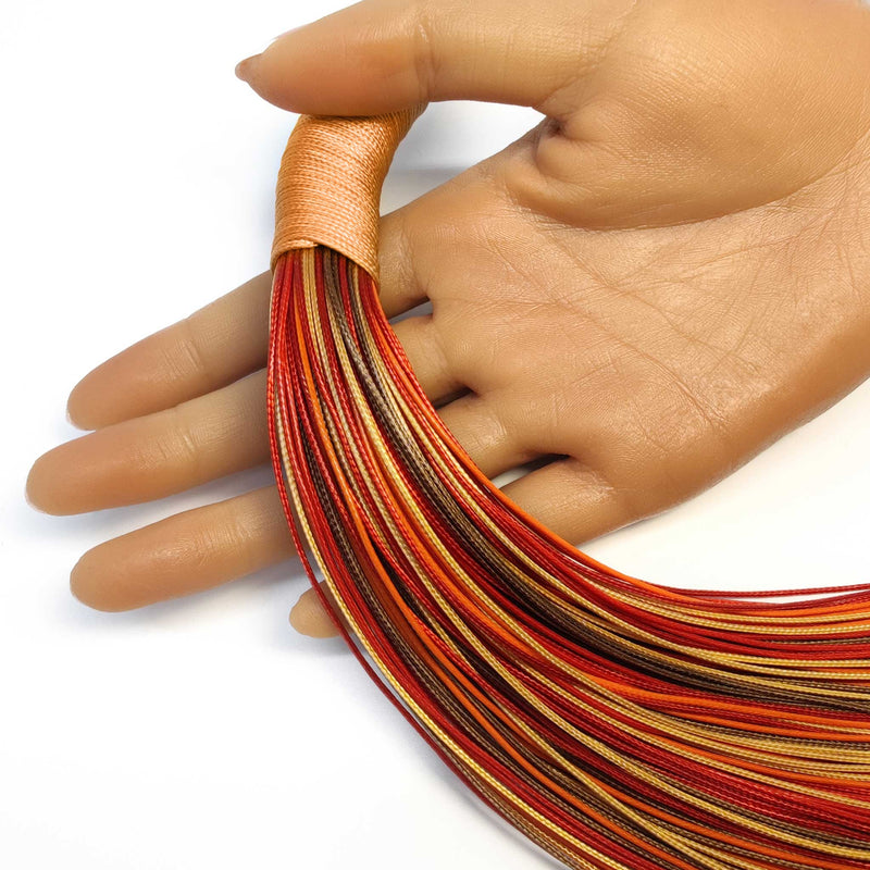 COLLAR INSPIRA - Hecho a mano - Cordones de seda sintética