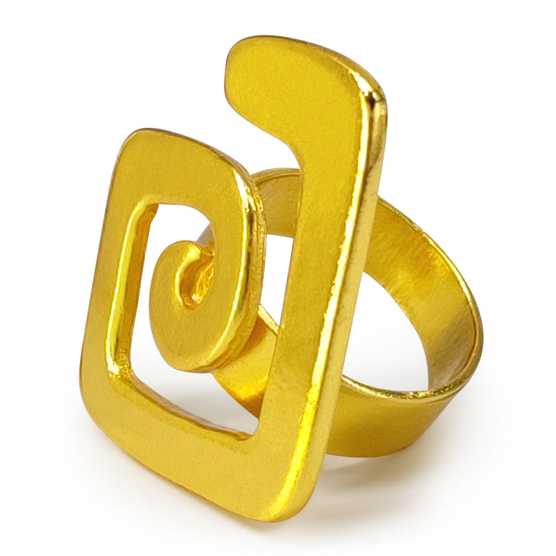 ANILLO ALMA - Hecho a mano - Bañado en oro de 24 quilates