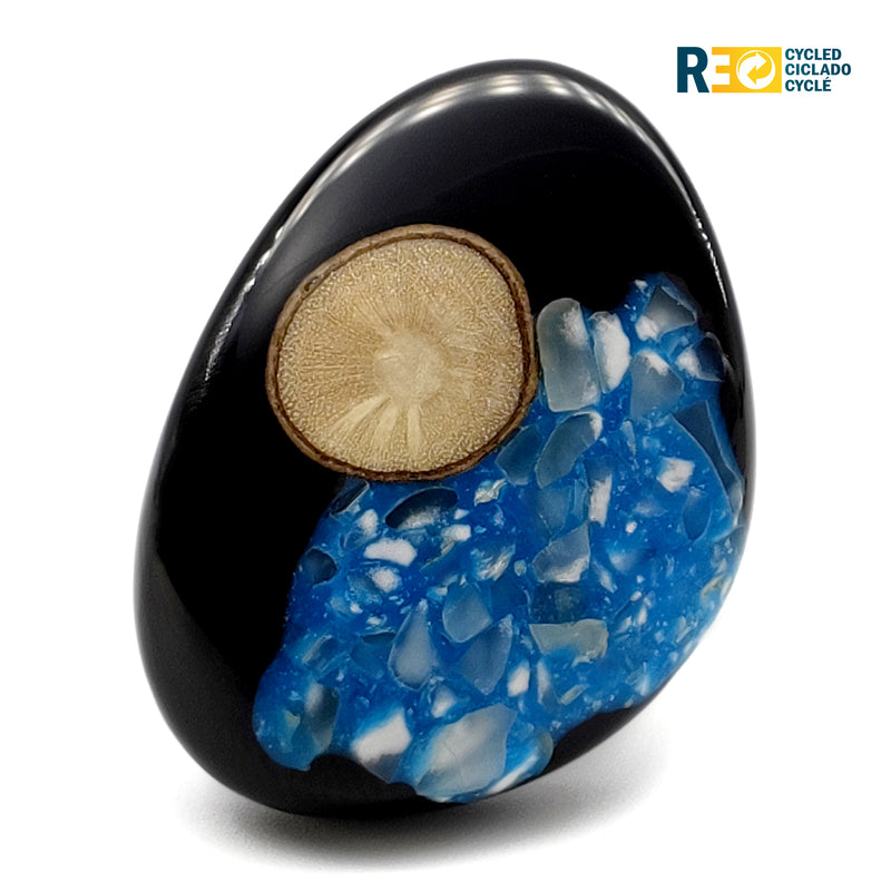 ANILLO NATÜA - Hecho a mano - Ajustable - Maíz blanco triturado, madera recuperada