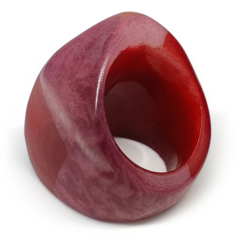 ANILLO GÉNESIS CURVO - Hecho a mano - Tagua (marfil vegetal)