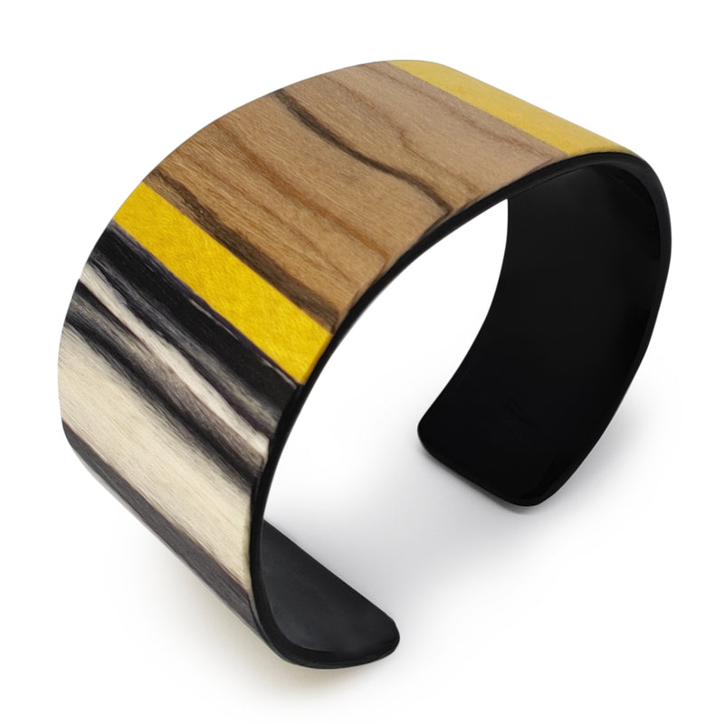 BRAZALETE ARBOREAL - Unisex - Hecho a mano - Chapa de madera natural