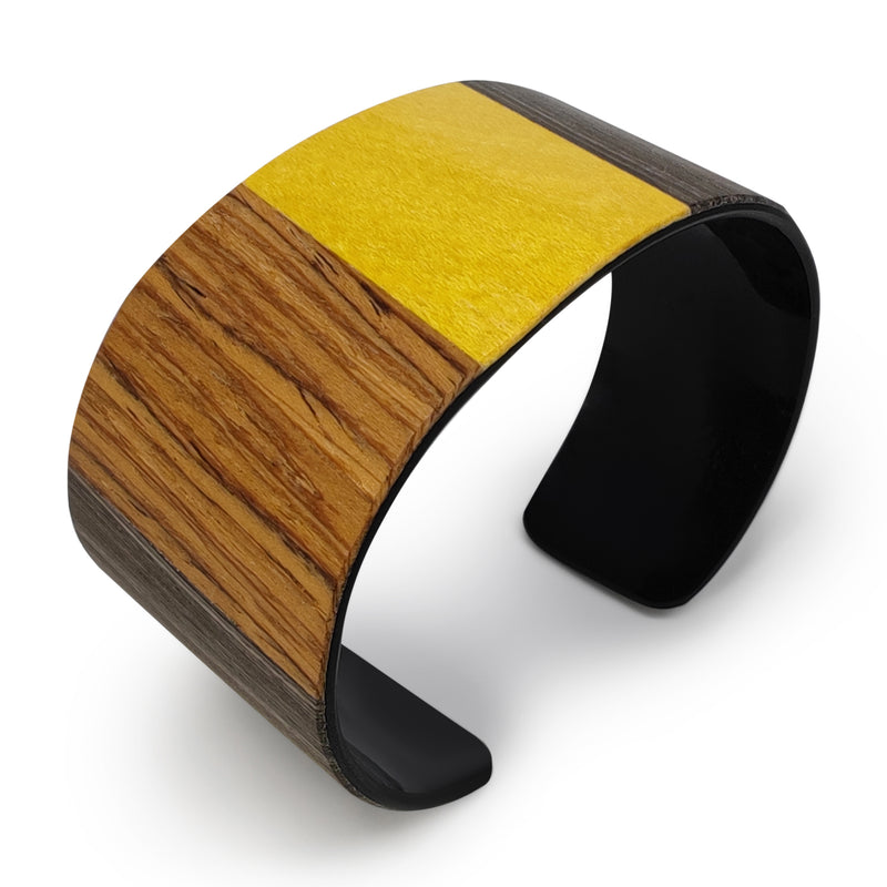 BRAZALETE ARBOREAL - Unisex - Hecho a mano - Chapa de madera natural