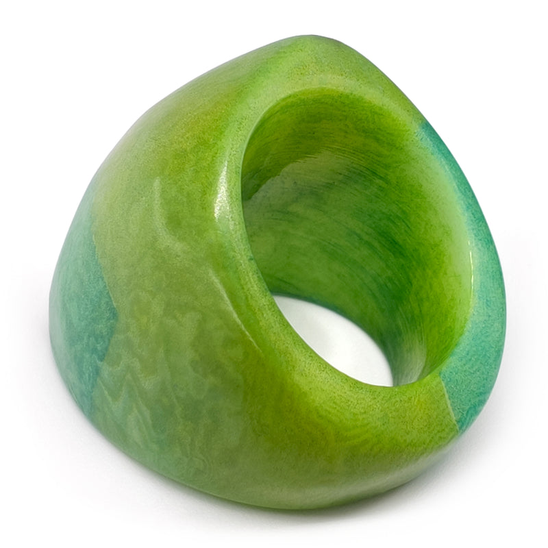 ANILLO GÉNESIS CURVO - Hecho a mano - Tagua (marfil vegetal)