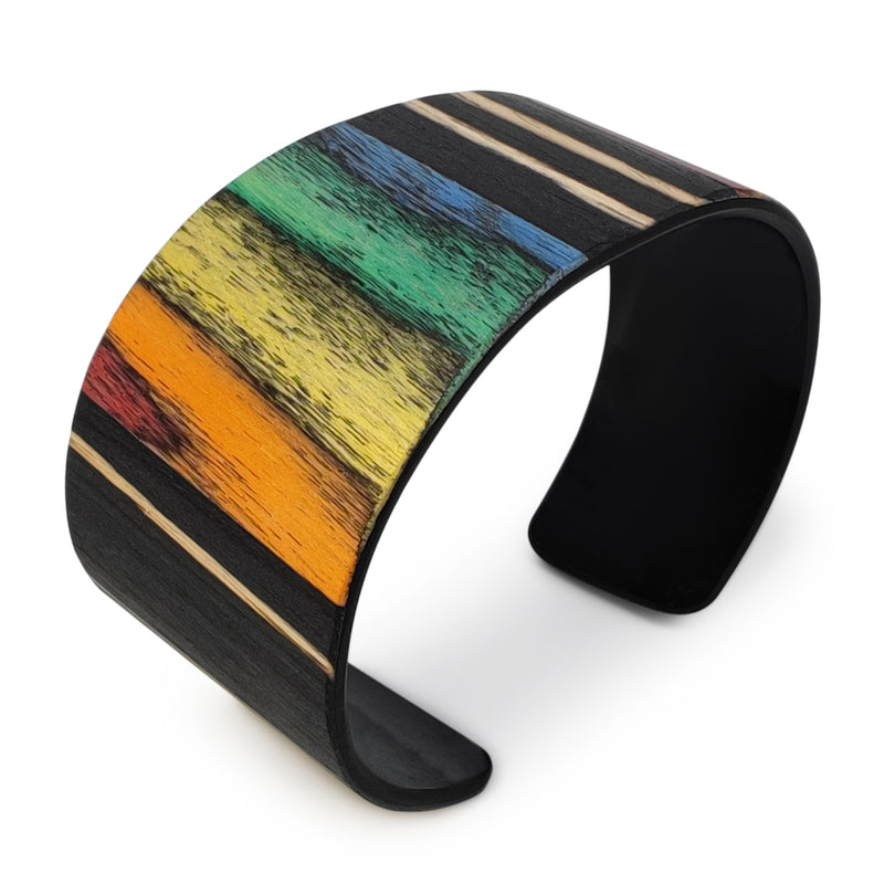 BRAZALETE ARBOREAL - Unisex - Hecho a mano - Chapa de madera natural