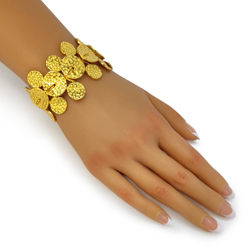 BRAZALETE GLEAMVINE - Hecho a mano - Bañado en oro de 24 quilates