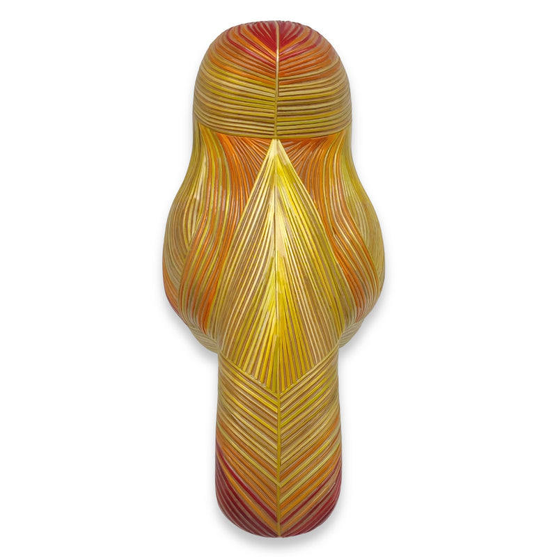 AVE DECORATIVA ANDINA - El arte del tamo - Madera decorada con paja de trigo y cebada (enchapado en tamo)