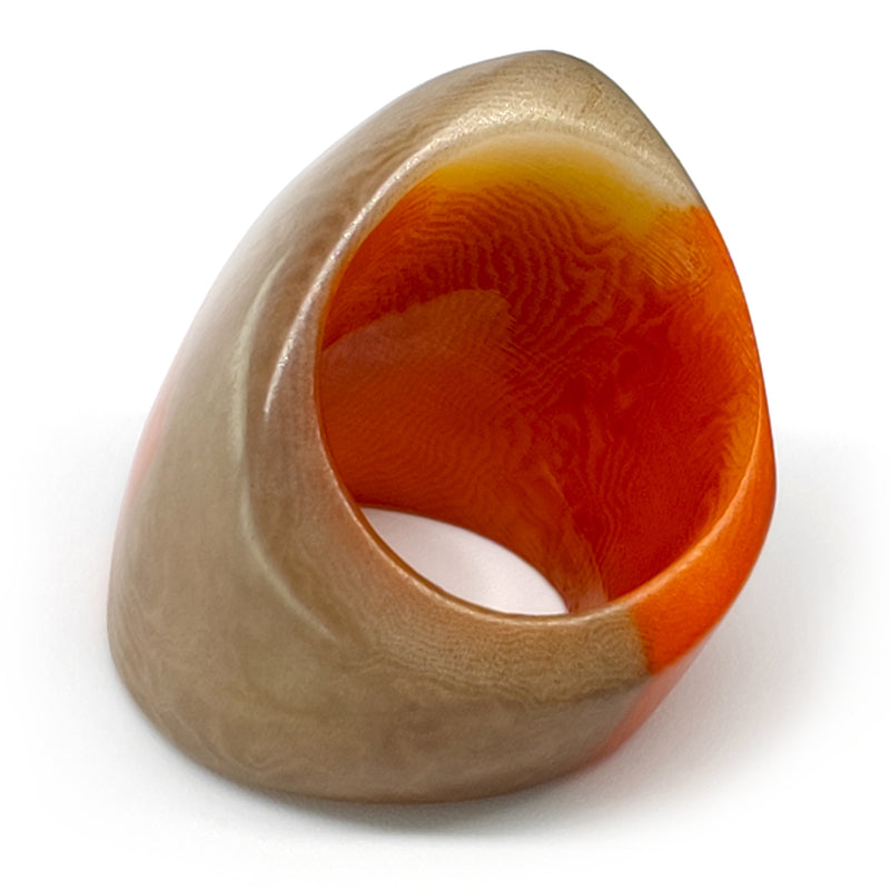ANILLO GÉNESIS CURVO - Hecho a mano - Tagua (marfil vegetal)