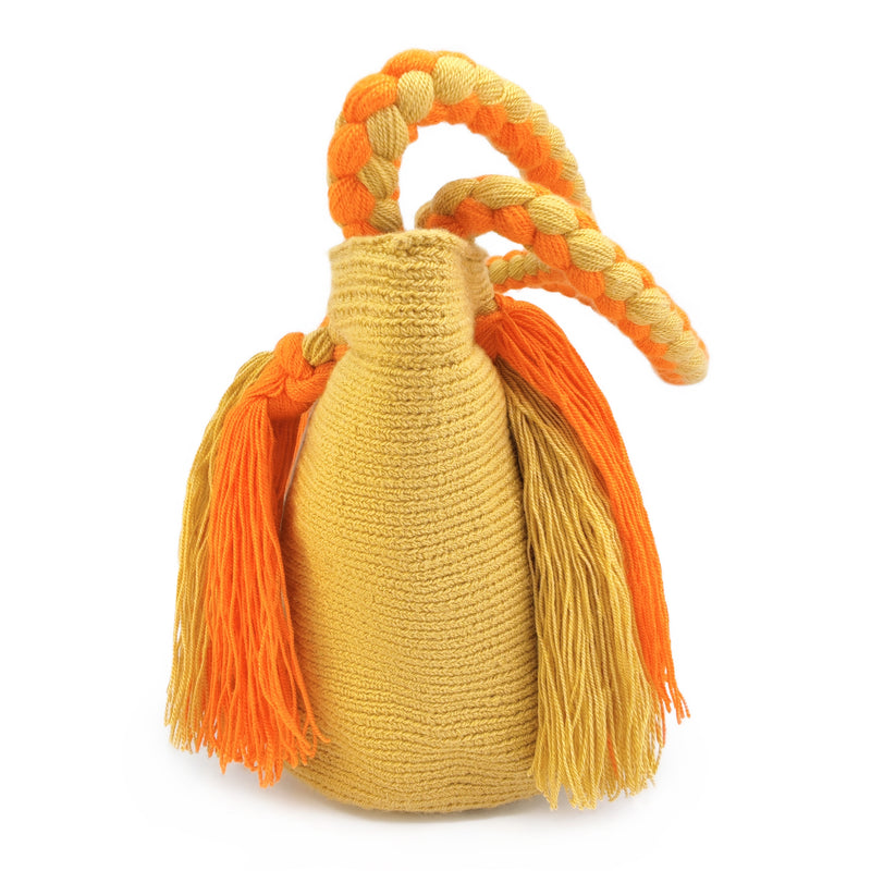 BOLSO WAYUU UMAKI - Tamaño MINI - Tejido manualmente a ganchillo por mujeres de la comunidad indígena Wayuu en La Guajira (Colombia)