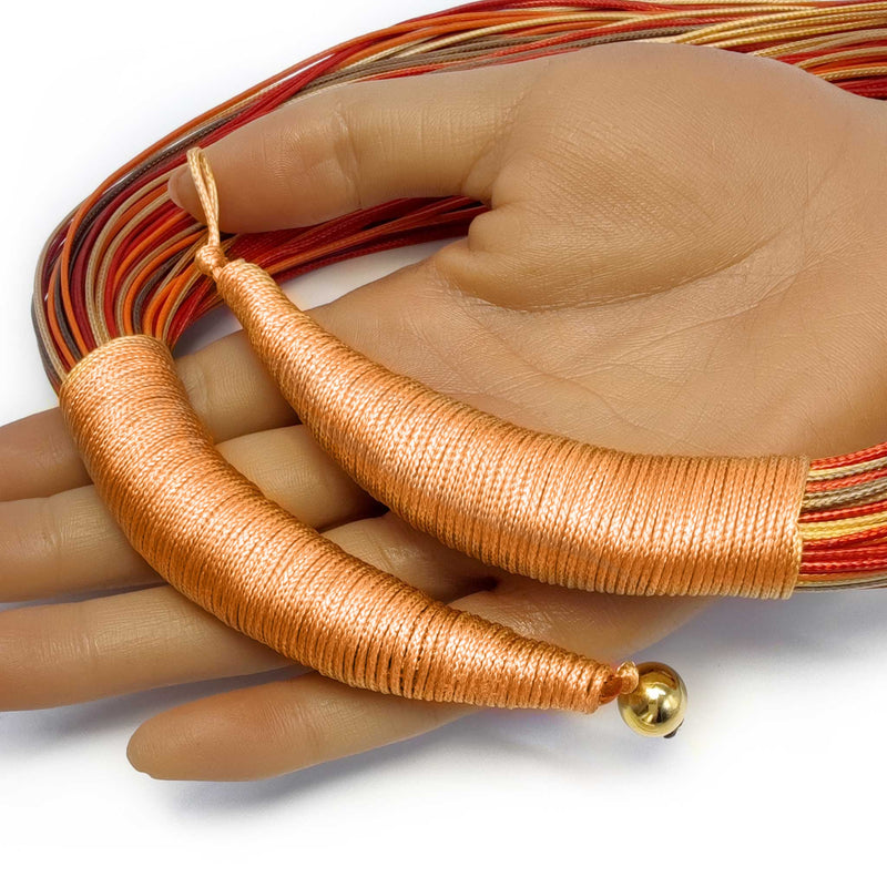 COLLAR INSPIRA - Hecho a mano - Cordones de seda sintética