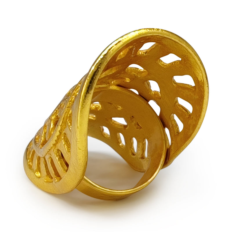 ANILLO RONDA - Hecho a mano - Bañado en oro de 24 quilates