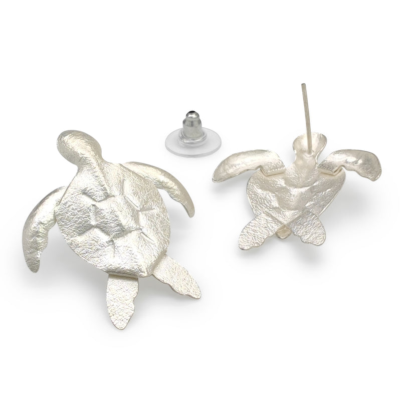 PENDIENTES MARINA TURTLE - Hechos a mano - Plata