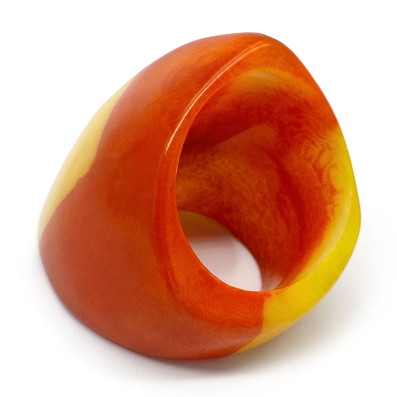 ANILLO GÉNESIS CURVO - Hecho a mano - Tagua (marfil vegetal)
