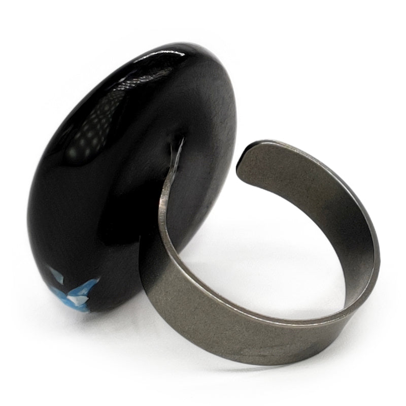 ANILLO NATÜA - Hecho a mano - Ajustable - Maíz blanco triturado, madera recuperada