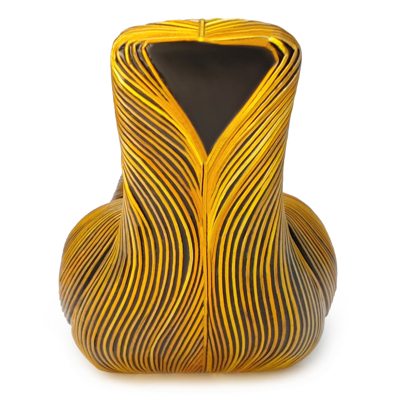 AVE DECORATIVA ANDINA - El arte del tamo - Madera decorada con paja de trigo y cebada (enchapado en tamo)