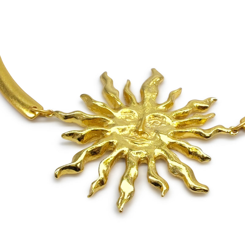 COLLAR SUNNIE - Hecho a mano - Bañado en oro de 24 quilates
