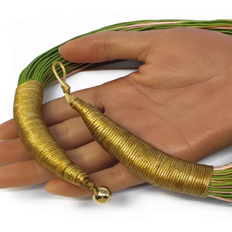 COLLAR INSPIRA - Hecho a mano - Cordones de seda sintética