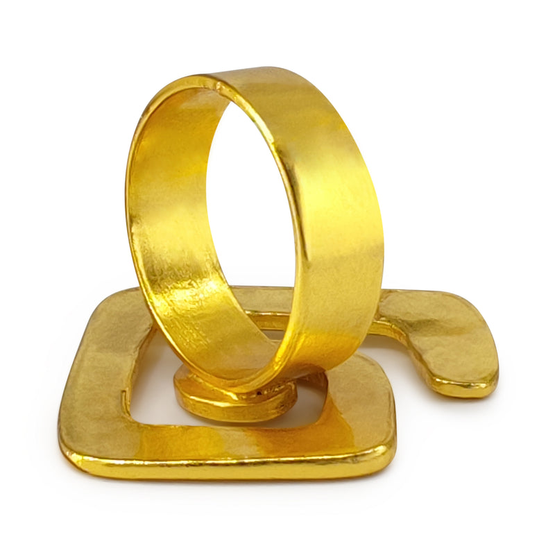 ANILLO ALMA - Hecho a mano - Bañado en oro de 24 quilates
