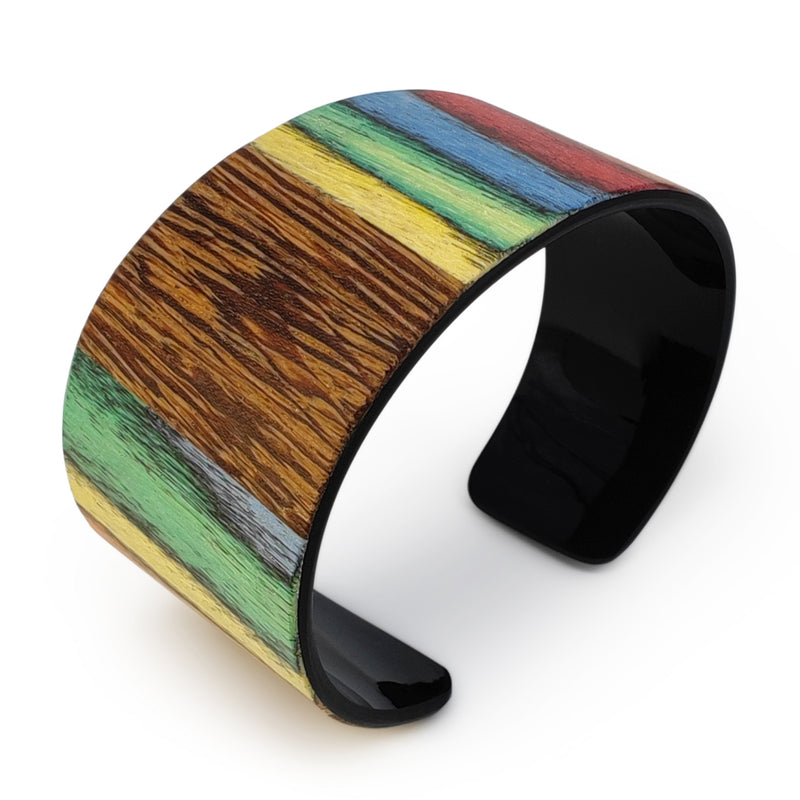 BRAZALETE ARBOREAL - Unisex - Hecho a mano - Chapa de madera natural