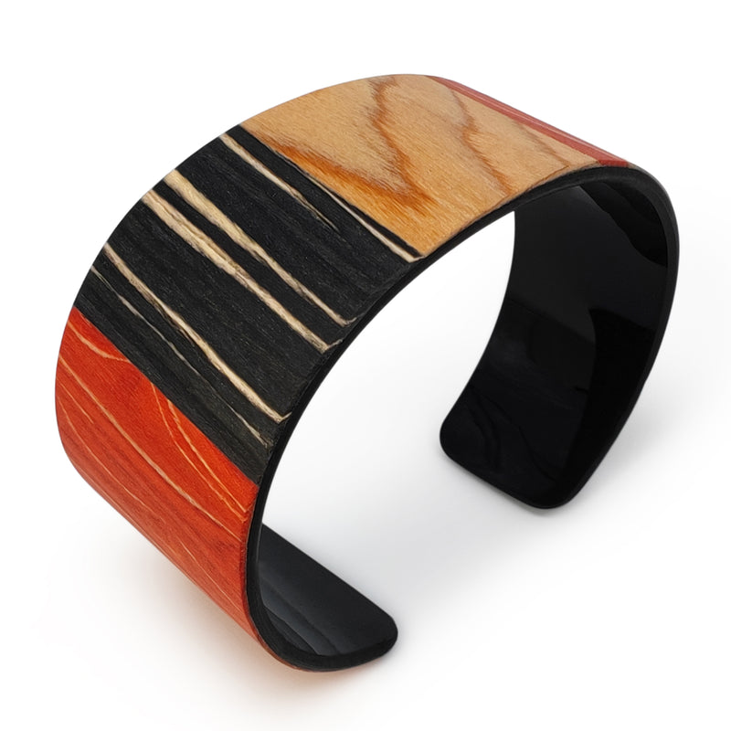 BRAZALETE ARBOREAL - Unisex - Hecho a mano - Chapa de madera natural