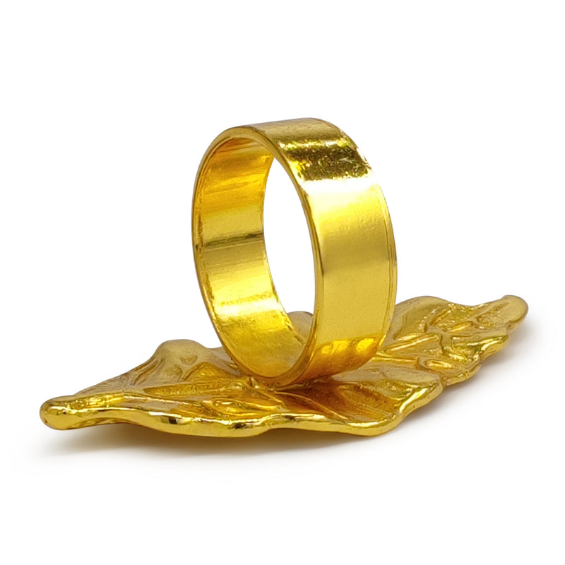ANILLO FOLIA - Hecho a mano - Bañado en oro de 24 quilates