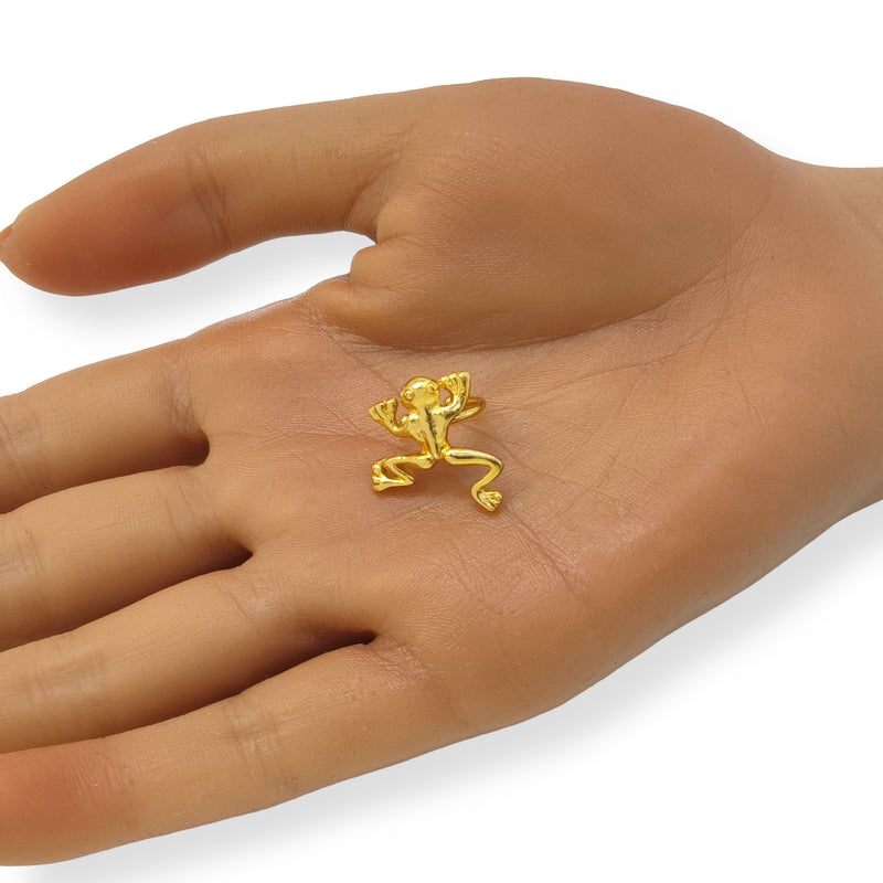 EARCUFF MUISCA RANA - Unisex - Hecho a mano - Bañado en oro de 24 quilates