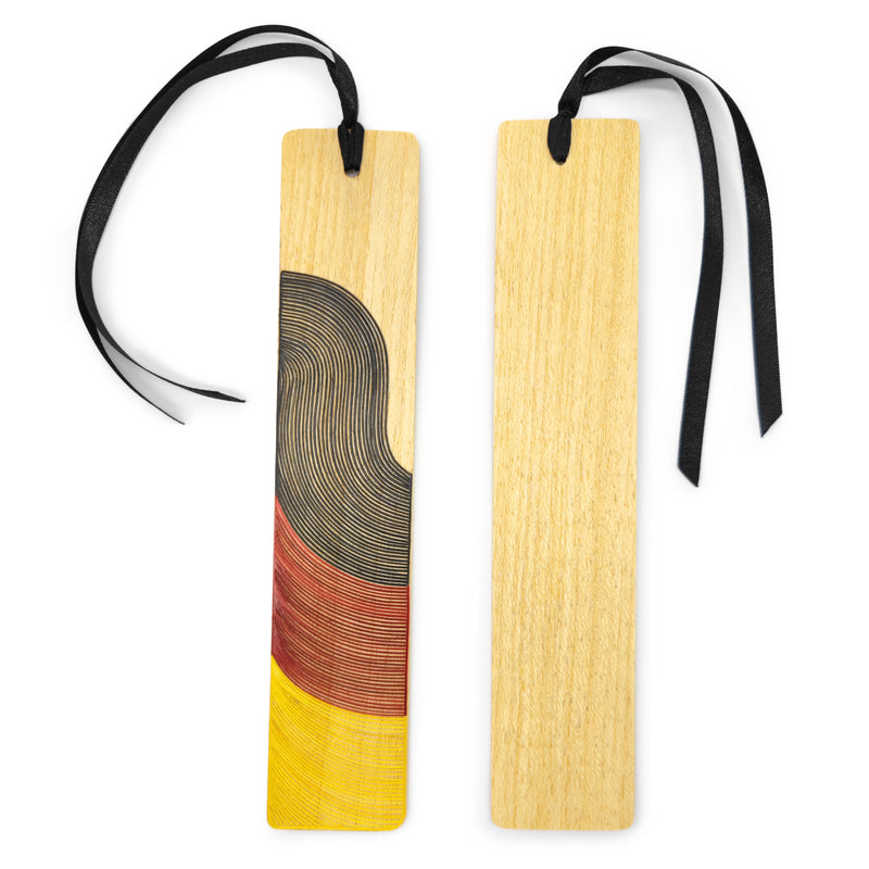 MARCAPÁGINAS ALEMANIA - COLECCIÓN DE EQUIPOS NACIONALES - El arte del tamo - Madera clara decorada con paja de trigo y cebada (enchapado en tamo)