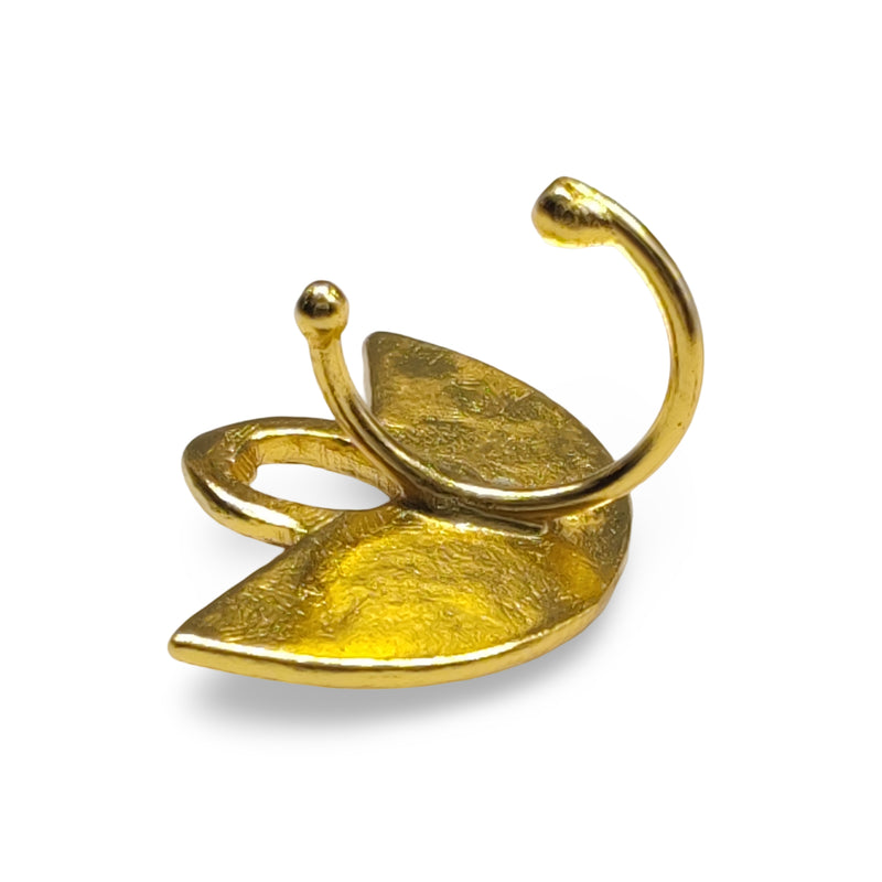 EARCUFF MUISCA NARIGUERA - Unisex - Hecho a mano - Bañado en oro de 24 quilates