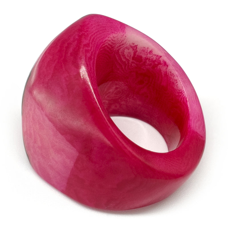 ANILLO GÉNESIS CURVO - Hecho a mano - Tagua (marfil vegetal)