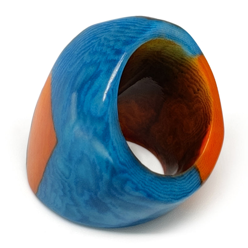 ANILLO GÉNESIS CURVO - Hecho a mano - Tagua (marfil vegetal)