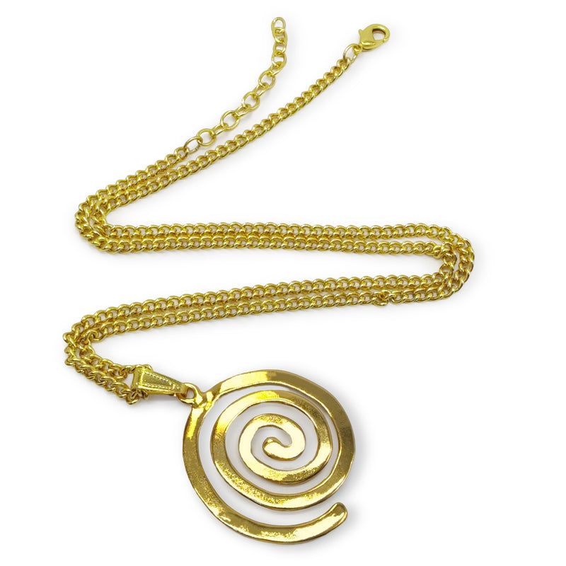 COLLAR ELDORADO ESPIRAL - Hecho a mano - Bañado en oro de 24 quilates