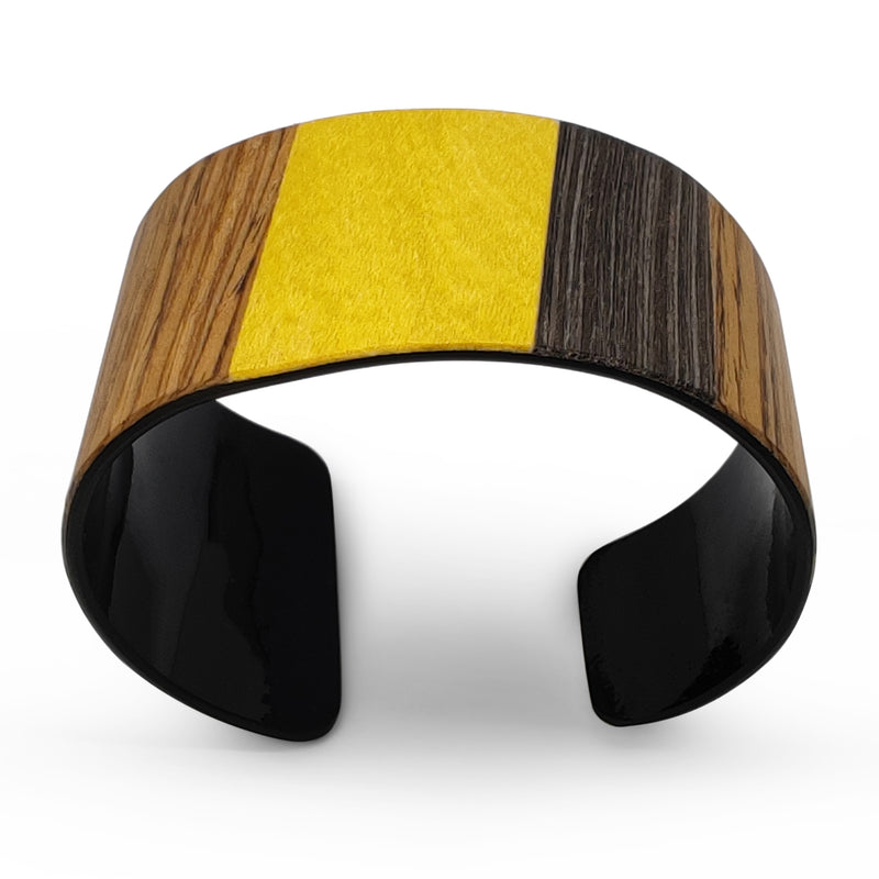 BRAZALETE ARBOREAL - Unisex - Hecho a mano - Chapa de madera natural