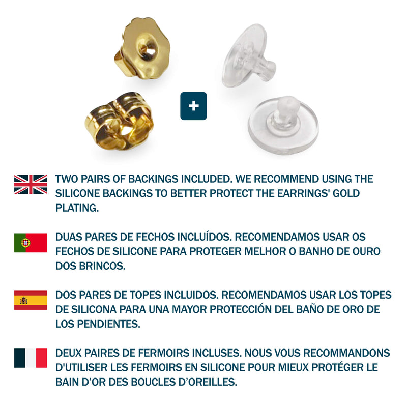 PENDIENTES COCOON ECHO - Hechos a mano - Bañados en oro de 24 quilates - Capullos de seda