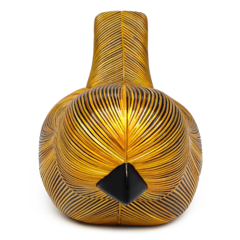 AVE DECORATIVA ANDINA - El arte del tamo - Madera decorada con paja de trigo y cebada (enchapado en tamo)