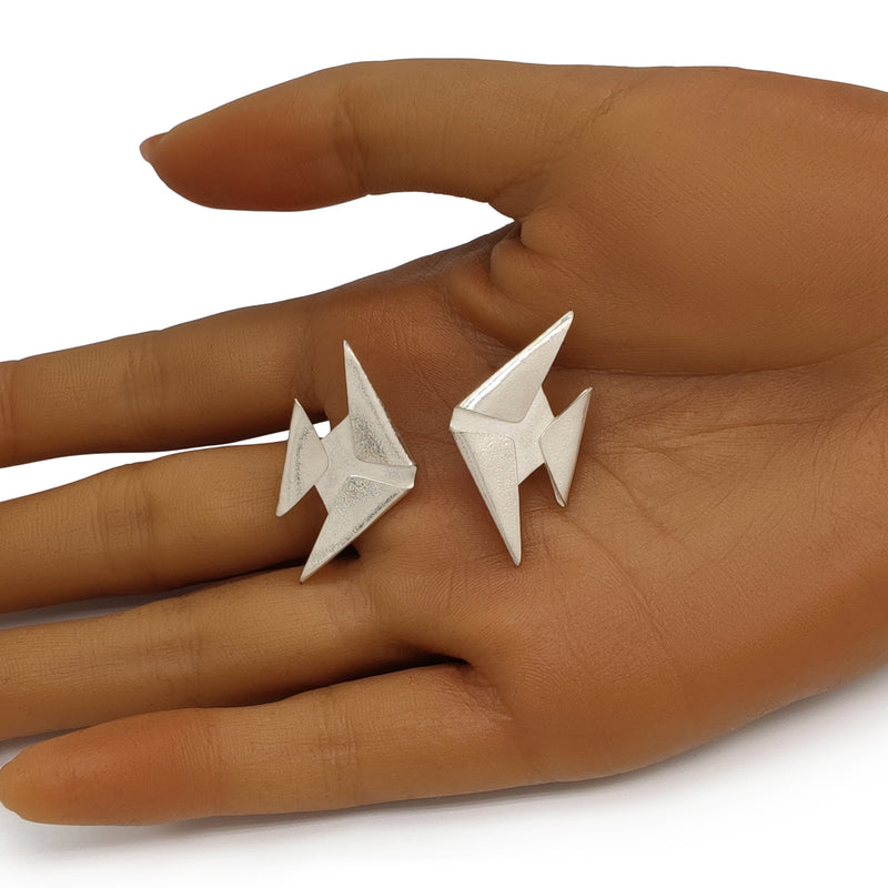PENDIENTES MARINA FISH - Hechos a mano - Plata