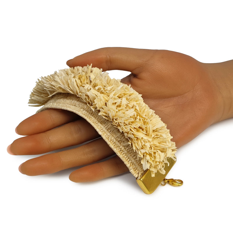 BRAZALETE MAÏZA - Hecho a mano - Bañado en oro de 24 quilates - Hojas de maíz