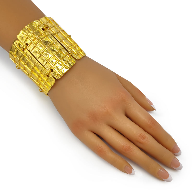 BRAZALETE VICTORIA - Hecho a mano - Bañado en oro de 24 quilates
