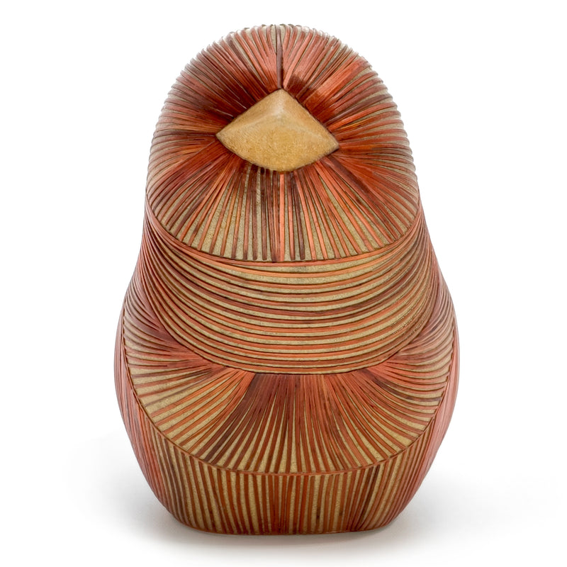 AVE DECORATIVA ANDINA - El arte del tamo - Madera decorada con paja de trigo y cebada (enchapado en tamo)