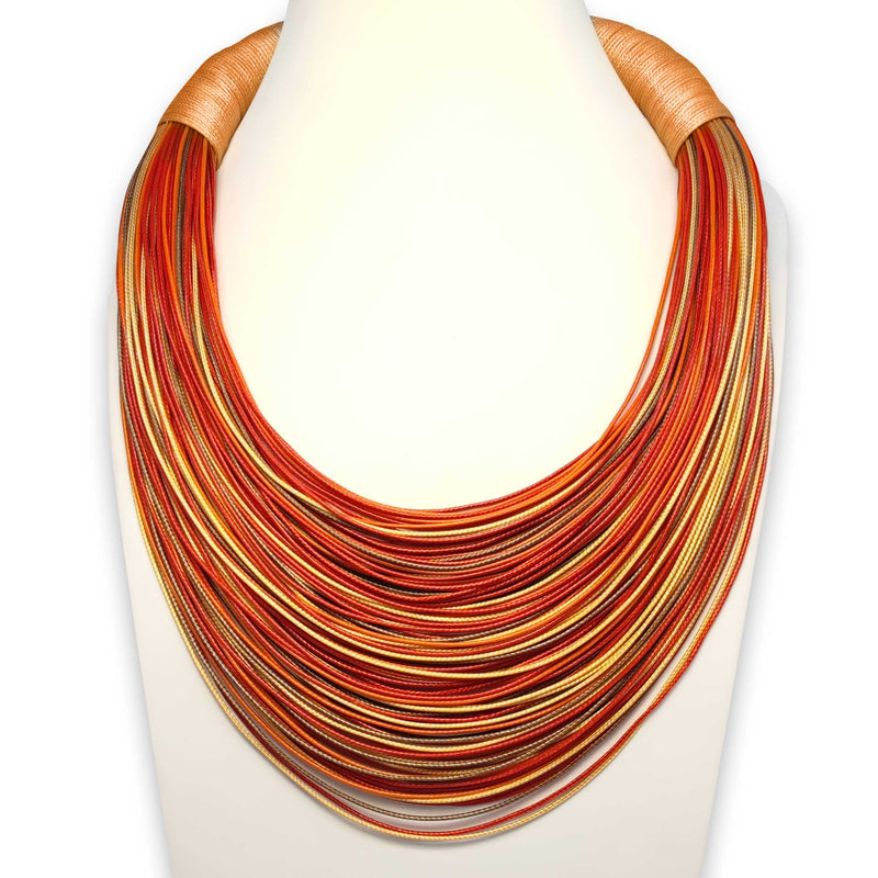 COLLAR INSPIRA - Hecho a mano - Cordones de seda sintética