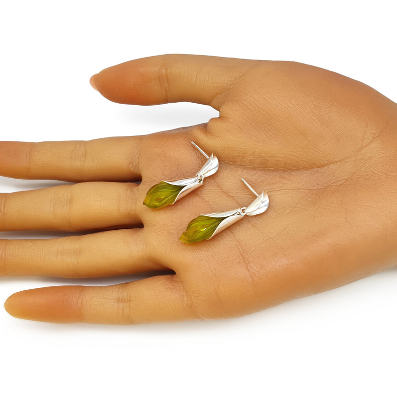 PENDIENTES ECOTHEA - Hechos a mano - Plata de ley 925 - Plástico reciclado de los revestimientos de las tapas de botellas