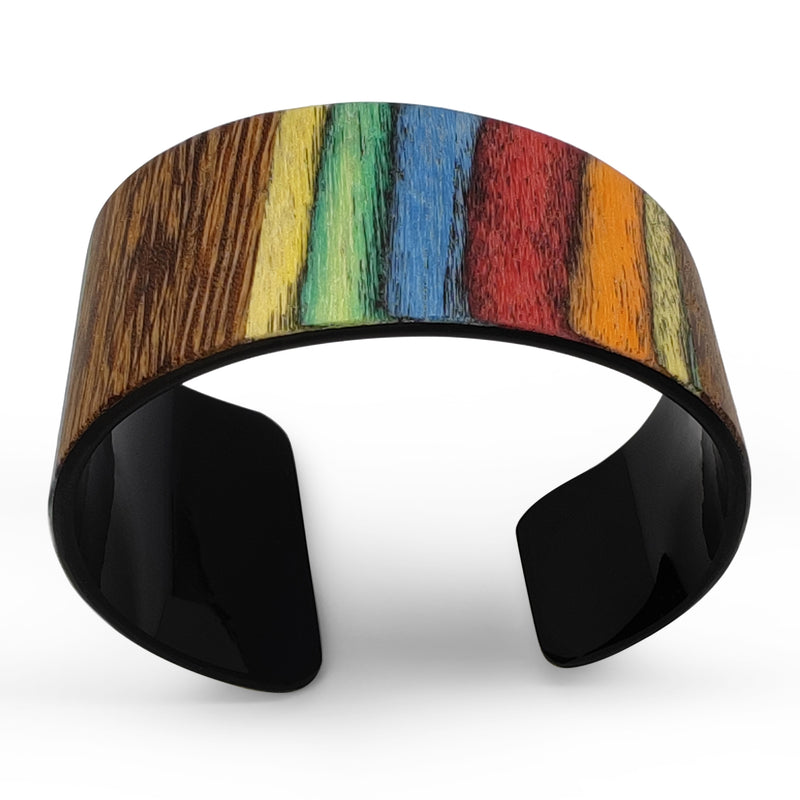 BRAZALETE ARBOREAL - Unisex - Hecho a mano - Chapa de madera natural