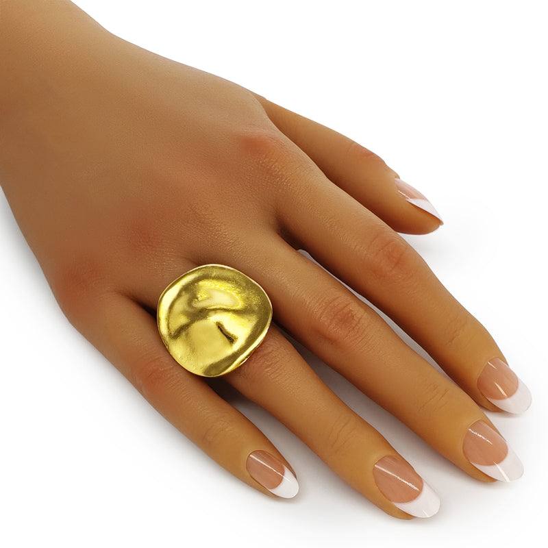 ANILLO ANAÏS - Hecho a mano - Bañado en oro de 24 quilates
