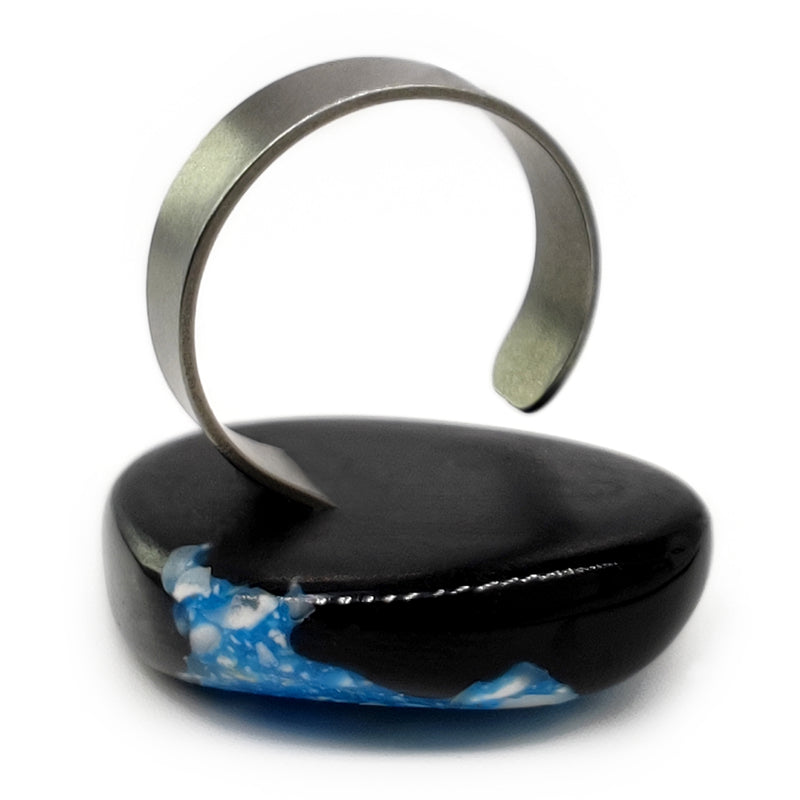 ANILLO NATÜA - Hecho a mano - Ajustable - Maíz blanco triturado, madera recuperada