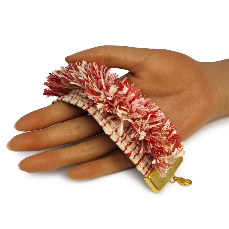 BRAZALETE MAÏZA - Hecho a mano - Bañado en oro de 24 quilates - Hojas de maíz