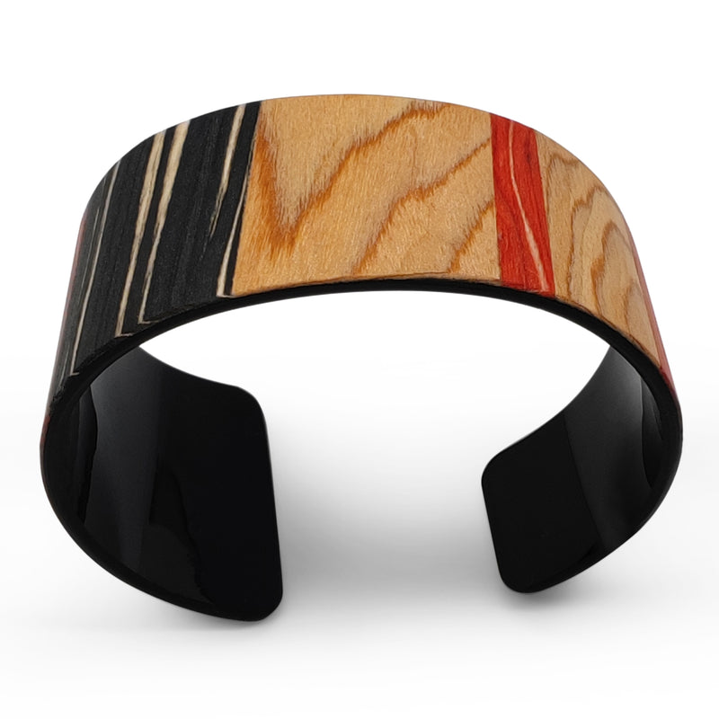 BRAZALETE ARBOREAL - Unisex - Hecho a mano - Chapa de madera natural
