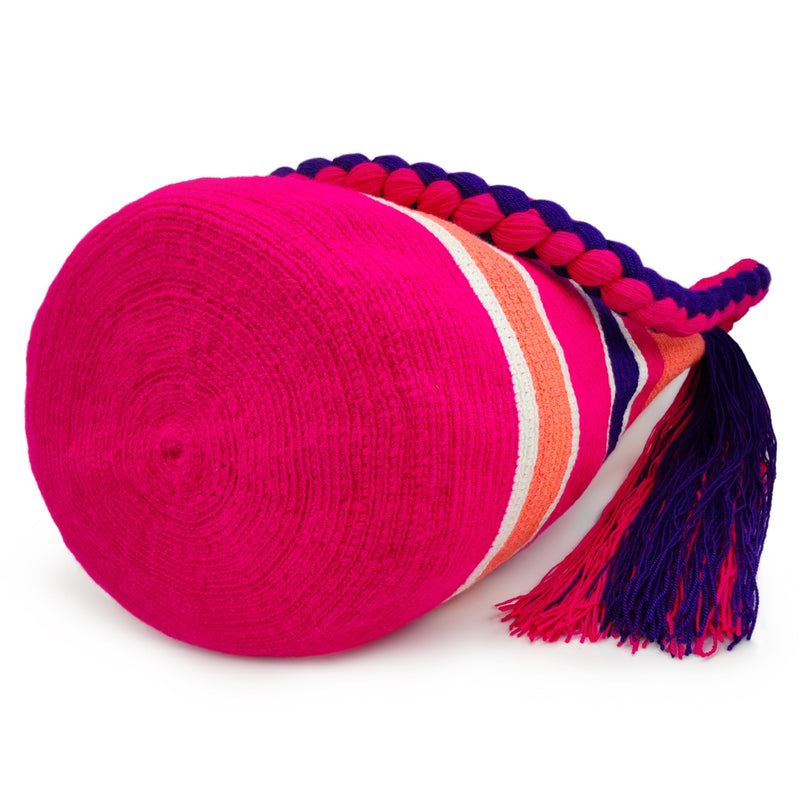 BOLSO WAYUU JOYACIA - Tamaño MEDIO - Tejido manualmente a ganchillo por mujeres de la comunidad indígena Wayuu en La Guajira (Colombia)