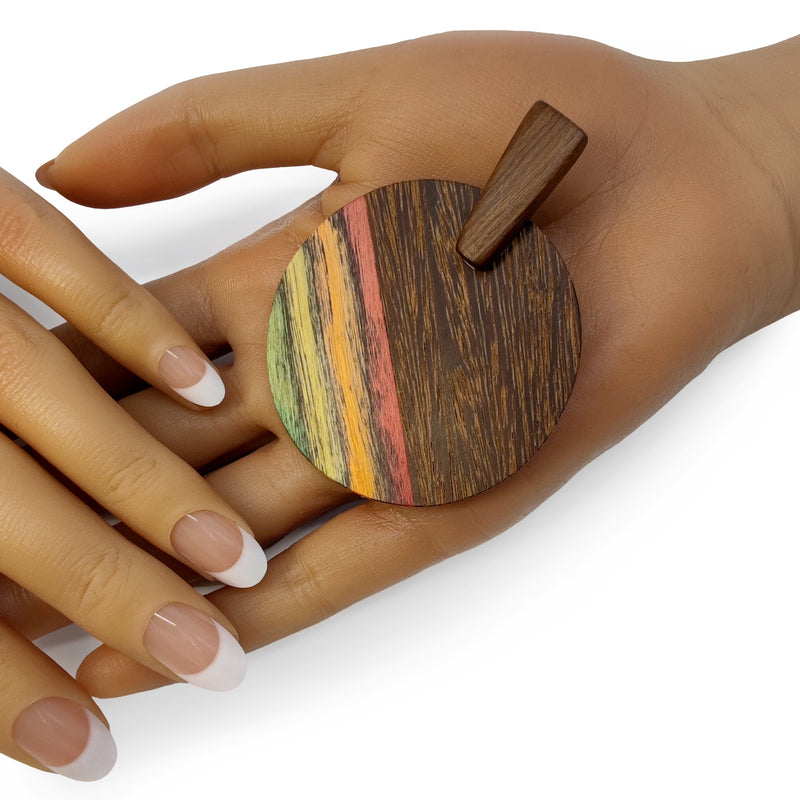 PENDIENTES WOODIE SOL - Hechos a mano - Madera contrachapada de 3 capas cruzadas