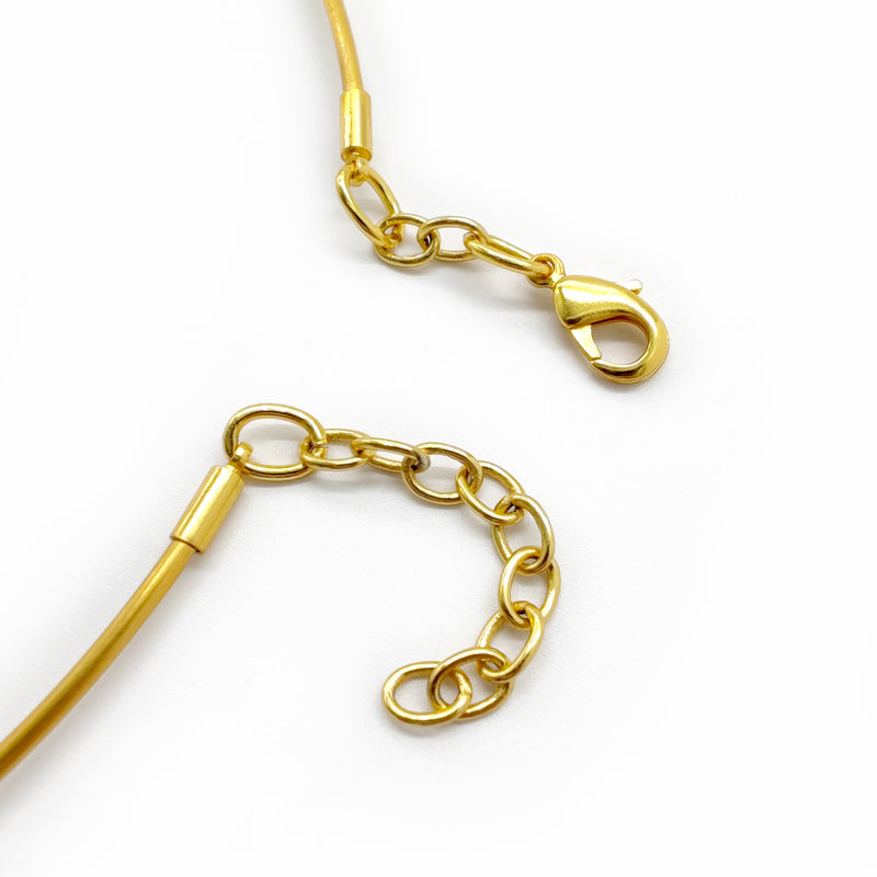 COLLAR SNAKOO - Hecho a mano - Bañado en oro de 24 quilates