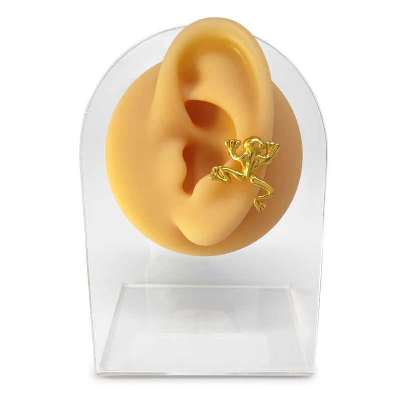 EARCUFF MUISCA RANA - Unisex - Hecho a mano - Bañado en oro de 24 quilates