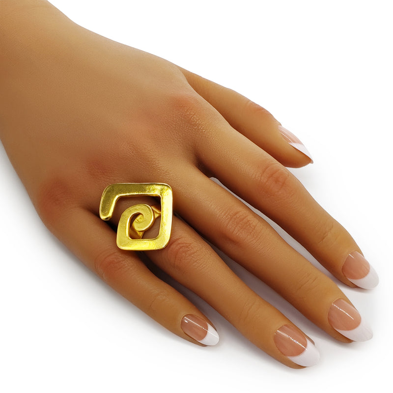 ANILLO ALMA - Hecho a mano - Bañado en oro de 24 quilates